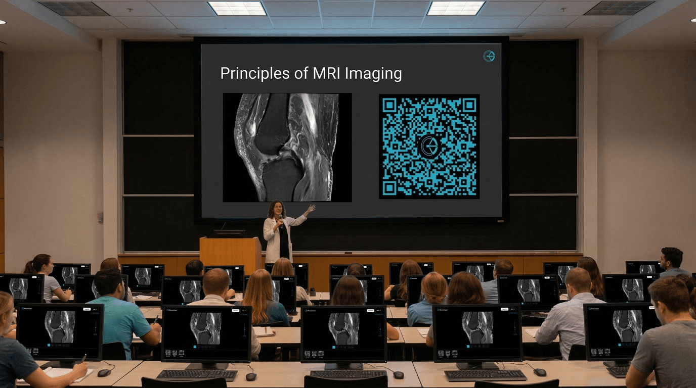 Live slide presentation with audience viewing on their own devices